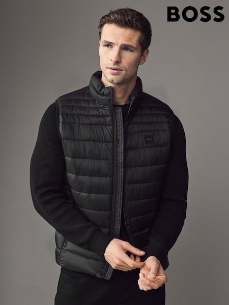 BOSS Black Water Repellent Lightweight Gilet (AV3979) | SGD 464