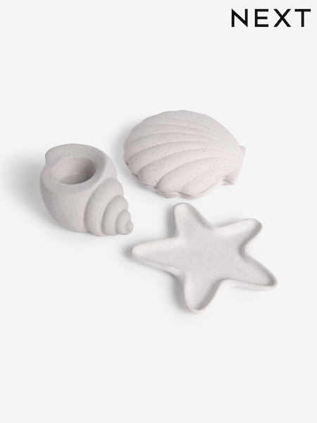 Set of 3 Natural Tealight Holder, Trinket Tray And Storage Dish Shell Ornaments (AV4010) | €20