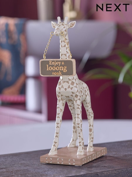Natural Geo Giraffe Bathroom Sign Ornament (AV4013) | AED65