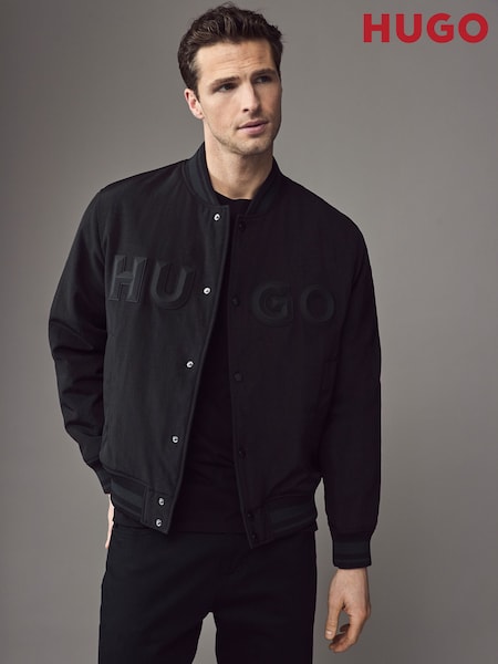 HUGO Black Hugo Bomber Jacket With Rubberised Logo (AV4029) | €231