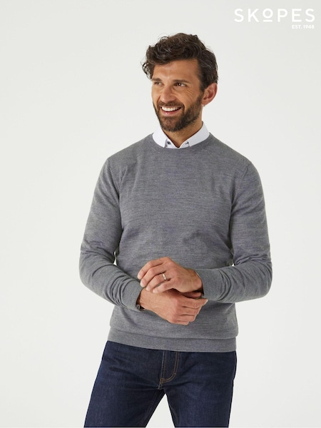 Сірий - Skopes Alex Merino Blend Crewneck світл (AV4038) | 3 605 грн