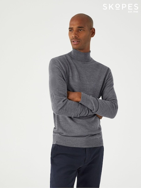 Сірий - Skopes Russ Merino Blend водолазка світр (AV4042) | 3 605 грн