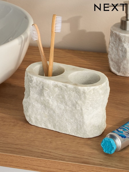 White Marble Toothbrush Tidy (AV4058) | AED120