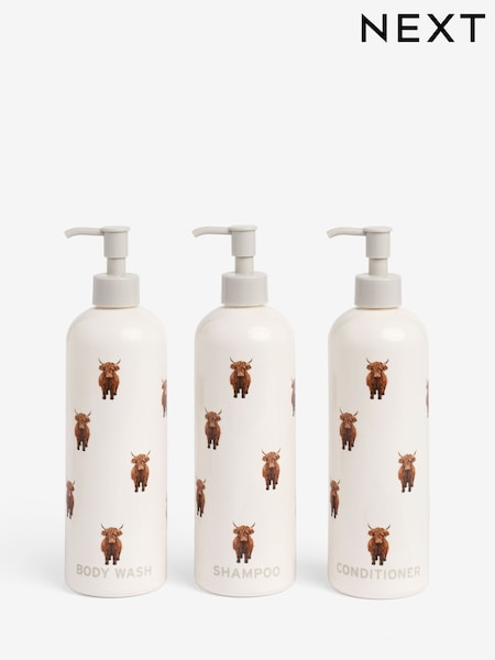 Set of 3 Hamish Print Reusable Dispenser Bottles (AV4070) | 27 €