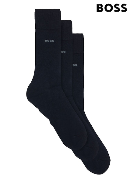 BOSS Blue Logo Regular Length 3 Pack Socks (AV4080) | €25