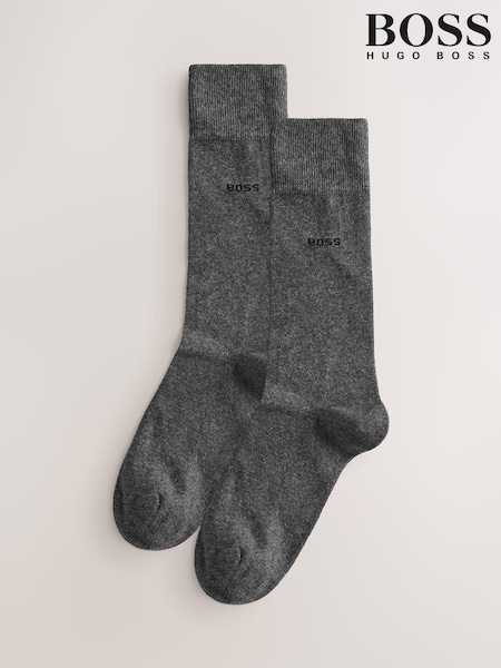 BOSS Grey Regular Length Socks 2 Pack (AV4082) | €20