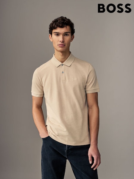 BOSS Natural Pallas Regular Fit Polo Shirt (AV4097) | 281 QAR