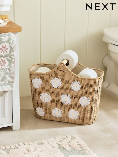 Daisy Woven Toilet Roll Holder and Storage Set (AV4121) | € 51