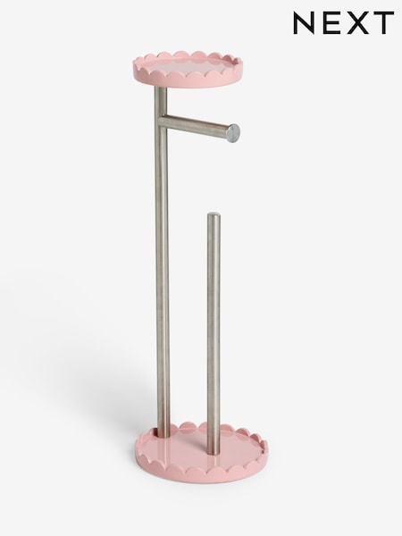 Pink Scallop Toilet Roll Holder (AV4126) | AED176