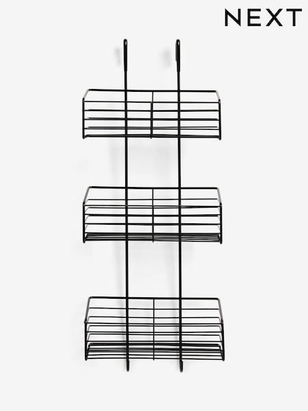 Black Over Door Three Tier Shower Caddy (AV4136) | €39