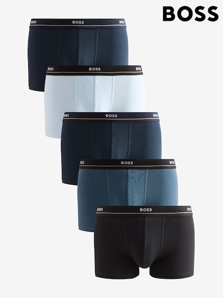 BOSS Black/Grey Stretch Cotton Trunks 5 Pack (AV4156) | €42
