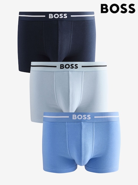 BOSS Blue Stretch Cotton 3-Pack Boxers (AV4172) | 128 QAR