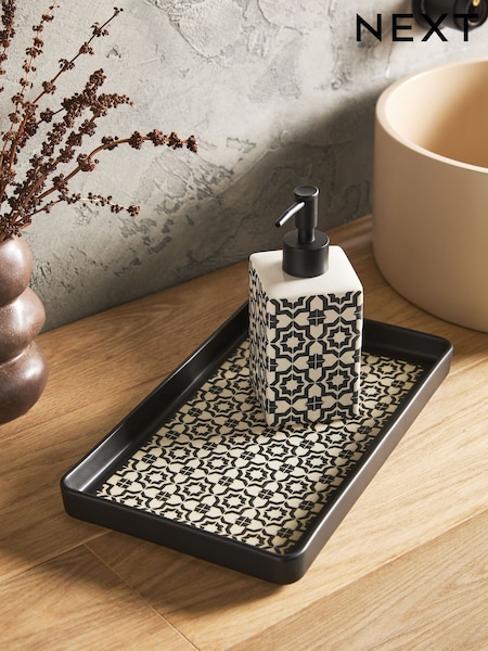 Black/White Geo Storage Tray (AV4236) | AED74