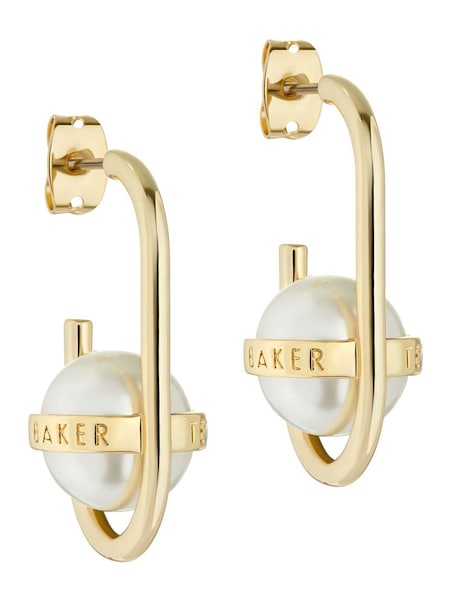 Ted Baker Gold Tone PERITTA: Statement Pearl Hoop Earrings (AV4301) | €53