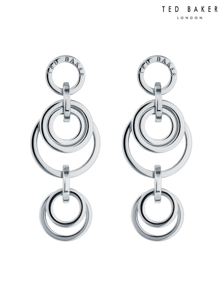 Ted Baker Silver Tone HULIET: Multi Hoop Drop Earrings (AV4304) | €63