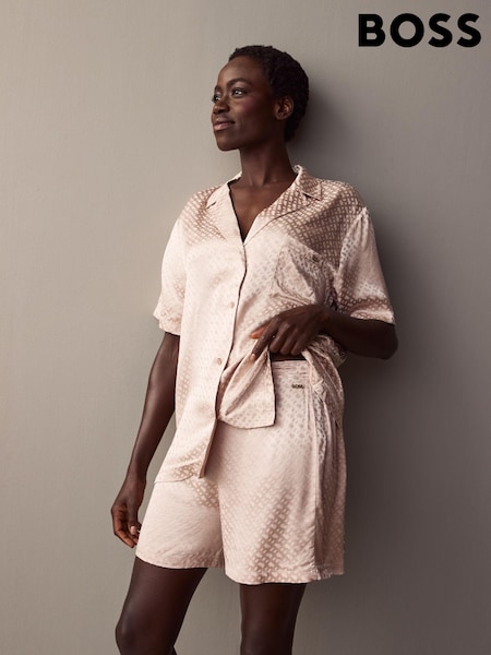 BOSS Monogram Woven Soft Short Pyjamas Set (AV4318) | 182 €