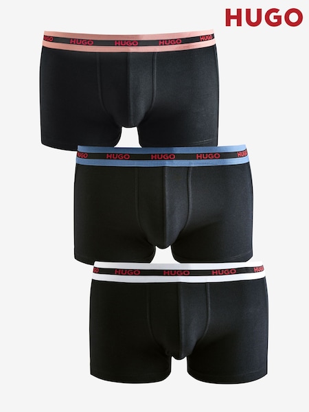 HUGO Natural Logo Waistband Cotton Boxers 3 Pack (AV4349) | AED131