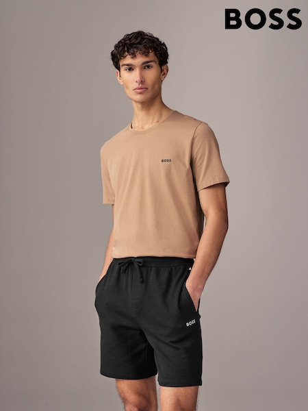Черный - BOSS Waffle Structure Cotton Shorts (AV4350) | €52