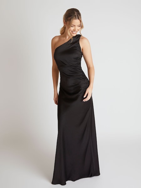 Six Stories One Shoulder Satin Ruched Bridesmaid Dress (AV4452) | ‏70 ر.ع.‏
