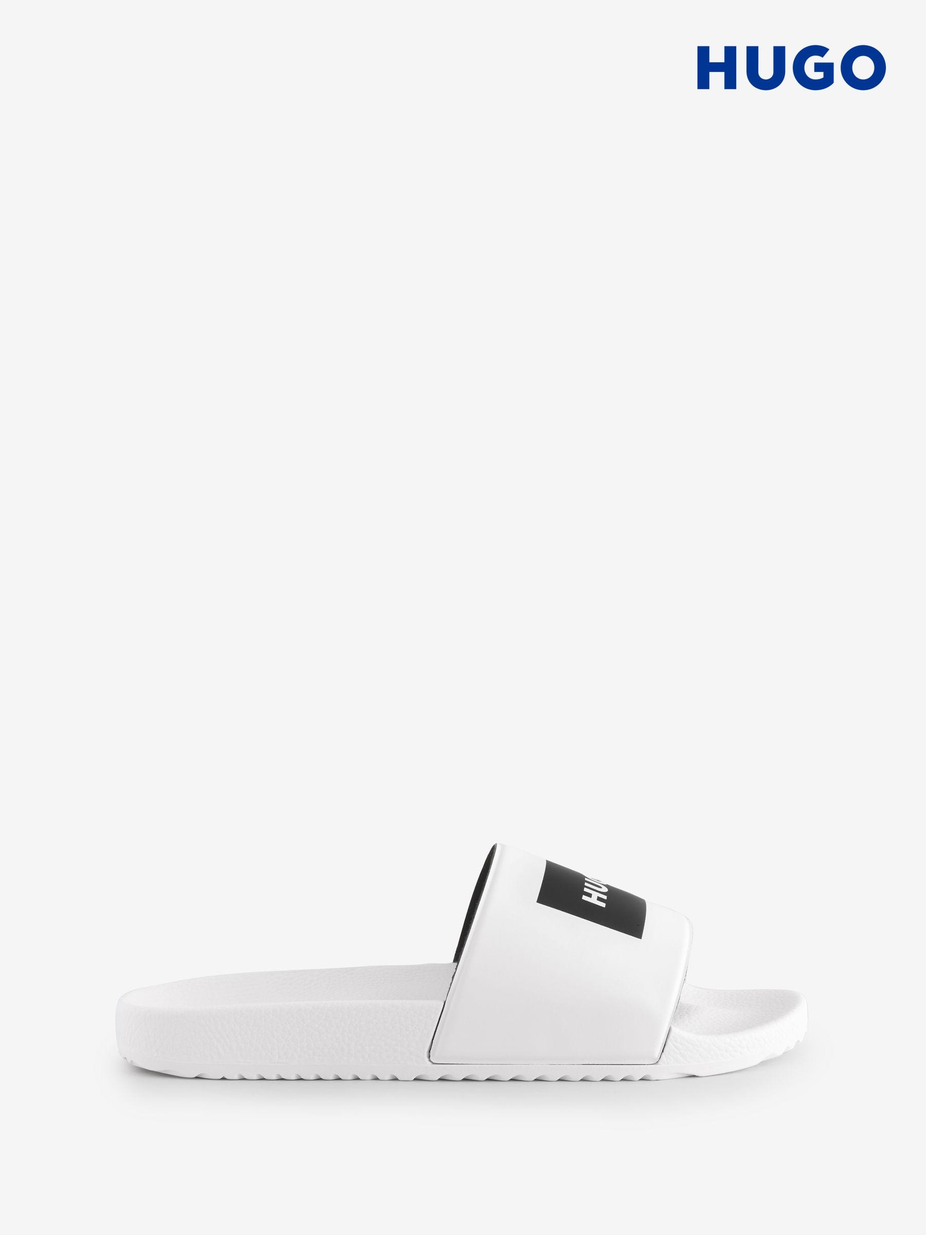 Mens white sliders best sale