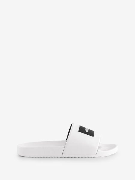 HUGO White Hugo Logo Label Sliders (AV4470) | LEI 335