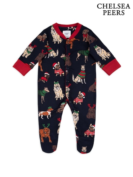Chelsea Peers Blue Baby 12 Dogs of Christmas Print Sleepsuit (AV4503) | €12