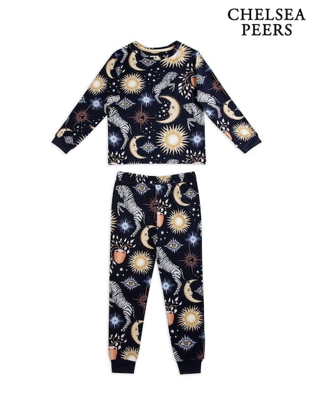 Chelsea Peers Kids Celestial Zebra Print Long Pyjama Set (AV4504) | €30