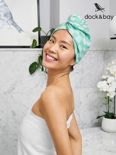 Dock & Bay Check Mate Hair Wrap Quick Dry Hair Towel Suede (AV4557) | €16