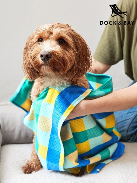 Dock & Bay Puppy Plaid Quick Dry Towel For Pets (AV4566) | €39