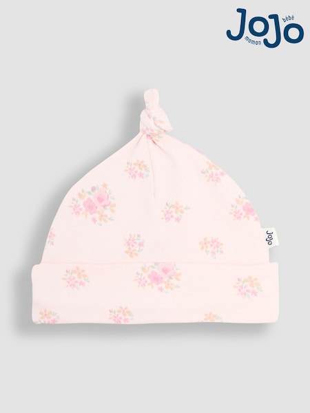 JoJo Maman Bébé Pink Baby Print Hat (AV4600) | kr71