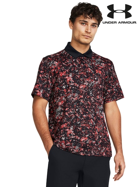 Under Armour Red/Black Golf T2G Printed Polo Shirt (AV4627) | €60