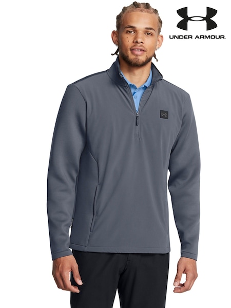 Under Armour Grey Drive Pro Storm Quarter Zip Sweatshirt (AV4642) | AED466