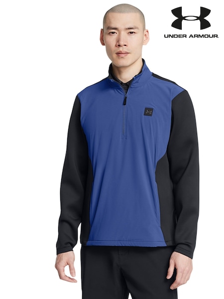 Under Armour Blue/Navy Drive Pro Storm Quarter Zip Sweatshirt (AV4645) | R$ 790