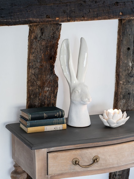 Laura Ashley White Large Hare Head Sculpture (AV4662) | €95