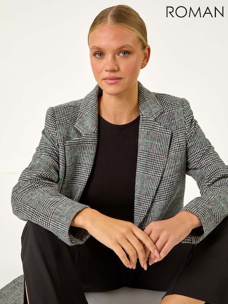Roman Black Tailored Single Breasted Coat (AV4724) | €95