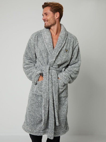 Threadbare Grey Teddy Fleece Dressing Gown (AV4802) | €37