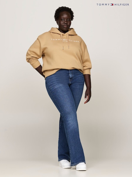Tommy Hilfiger Curve Logo Embroidery Hoodie (AV4856) | 573 LEI