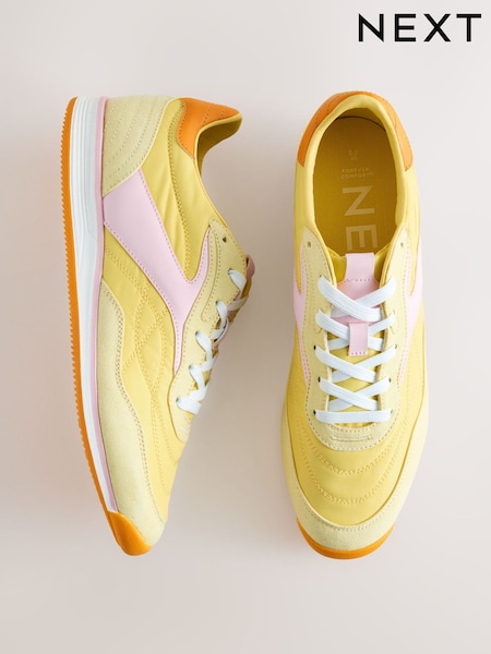 Žlutá - Forever Comfort® Panel Detail Lace-Up Trainers (AV4921) | 1 245 Kč