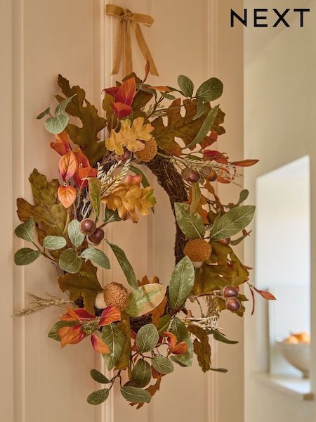 Orange Autumnal Acorn Wreath (AV5000) | R$ 315