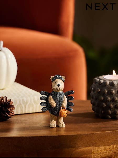 Black Happy Halloween Spider Costume Bertie Bear Ornament (AV5012) | €9