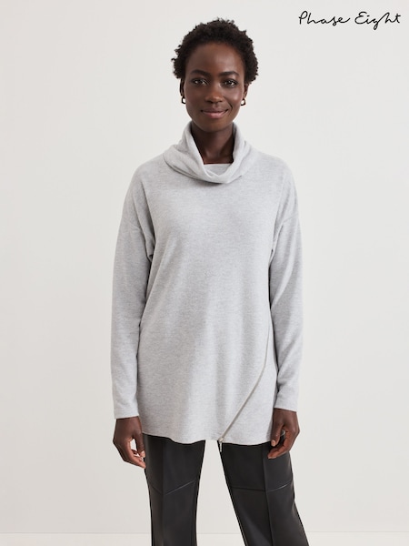 Phase Eight Grey Klara Top (AV5035) | ₪327