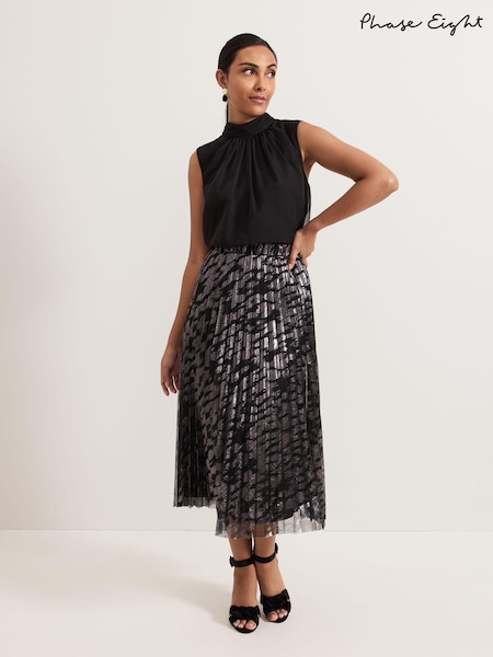 Phase Eight Black Petite Zoe Skirt (AV5037) | 272 QAR