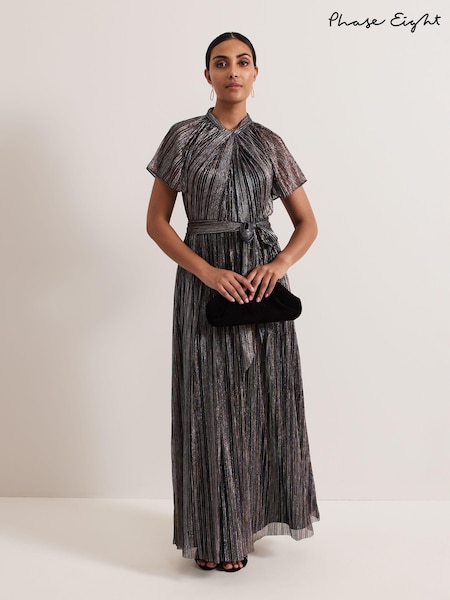 Phase Eight Black Petite Riah Shimmer Maxi Dress (AV5046) | €102