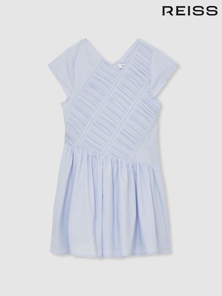 Blau - Reiss Bessie Cotton Tucked-Pleat Dress (AV5099) | 115 €