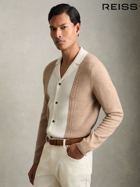 Reiss Poland Wool Colourblock Knitted Shirt (AV5114) | €213