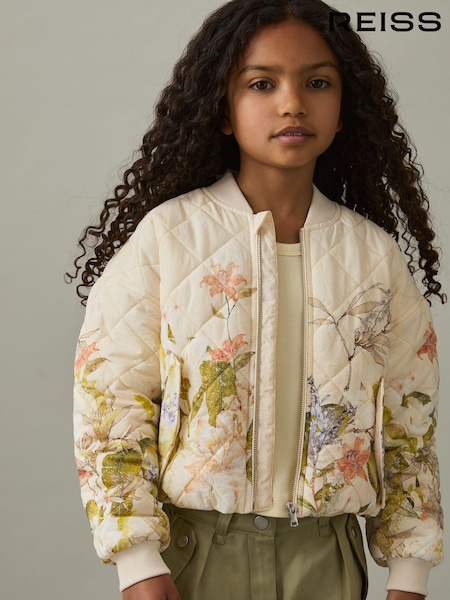 Reiss Nina Quilted Printed Bomber Jacket (AV5115) | ‏576 د.إ.‏