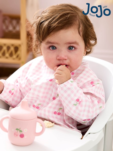 JoJo Maman Bébé Pink Sleeved Bib (AV5122) | €16