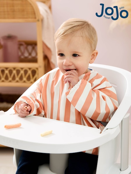 JoJo Maman Bébé Orange Stripe Sleeved Bib (AV5123) | €16