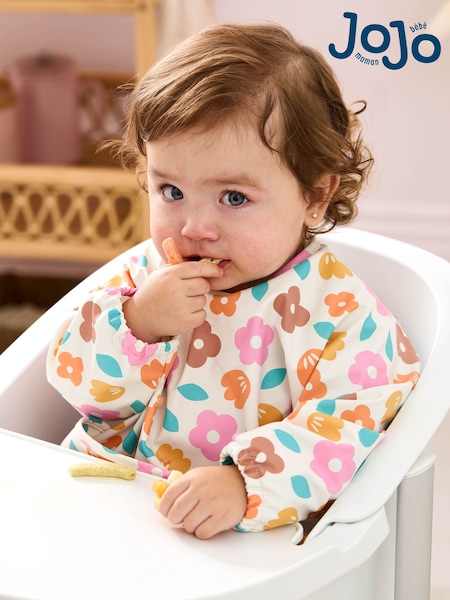 JoJo Maman Bébé Pink Sleeved Bib (AV5220) | €16