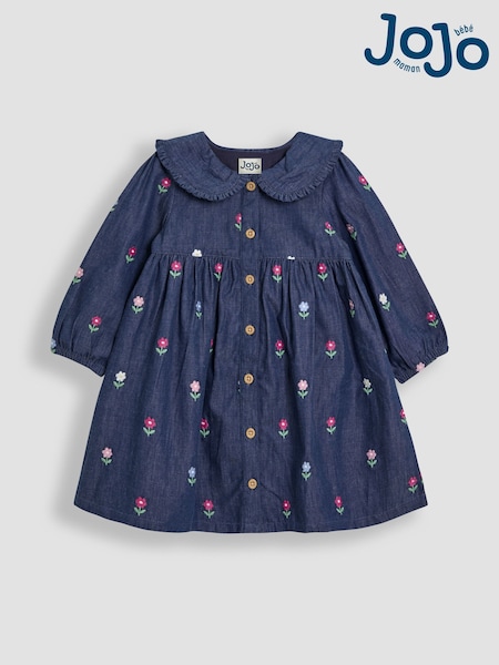 Jojo Maman Bébé Embroidered Button Through Dress (AV5326) | ‏136‏₪ - ‏151‏ ₪